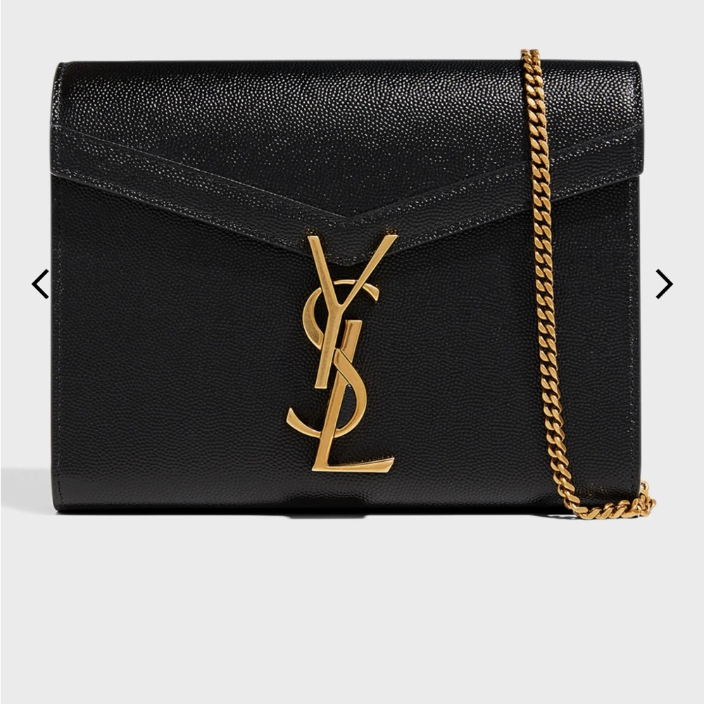 Saint Laurent
Cassandra Mini YSL Wallet on Chain in Grained Leather
